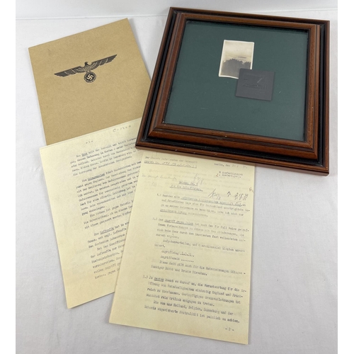 88 - A framed and glazed photograph and commemorative plaque relating to 1909 Zeppelin airship. Together ... 
