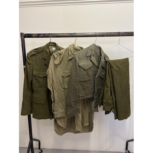 117 - 4 items of Army uniform, comprising a No.2 Dress jacket and trousers, shirt and short jacket.