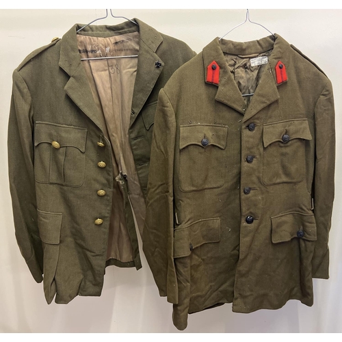 130 - 2 vintage British Army jackets. One with Victorian Brass Royal Mail Steam Packet Company buttons, th... 