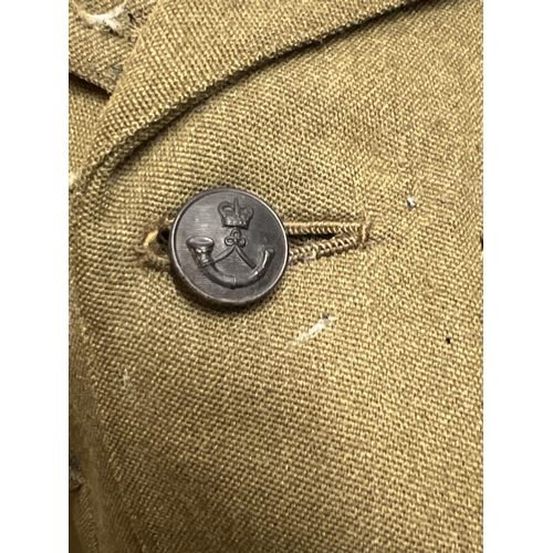 130 - 2 vintage British Army jackets. One with Victorian Brass Royal Mail Steam Packet Company buttons, th... 