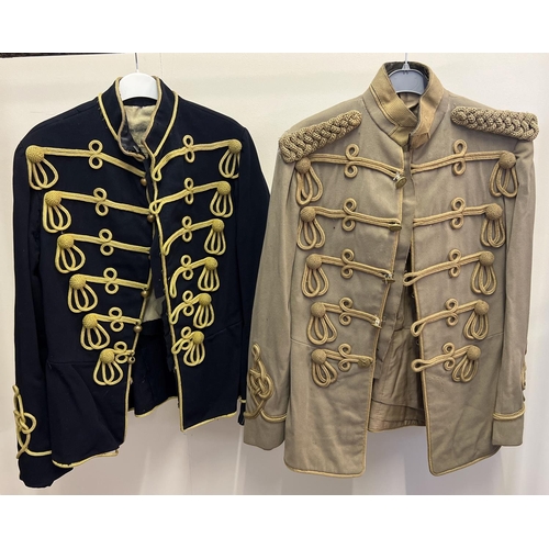 132 - 2 vintage fully lined military Hussar style tunics.