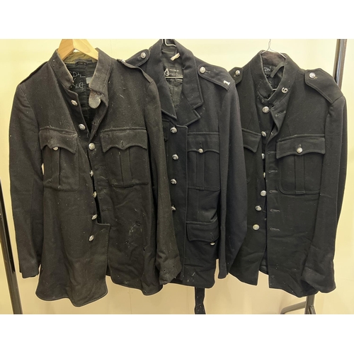 148 - 3 vintage Police Constabulary coats with buttons and numbers. Buttons are for Bristol, Metropolitan ... 