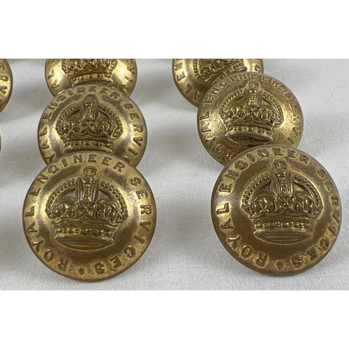 231 - A collection of 20 Royal Engineer Services brass tunic buttons by JR Gaunt & Son Ltd.