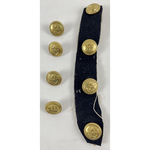 243 - A collection of 8 Peninsula & Oriental Steam Navigation Company (P&O) buttons. With roped border, by... 