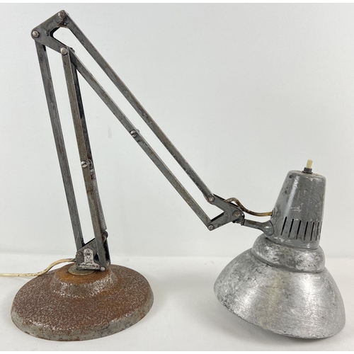 1298 - A vintage angle poise lamp with various markings. Stand Marked 