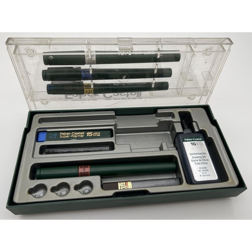 1138 - A Faber-Castell boxed TGT.S pen and ink set to include .25, .35, .50 and .70 pens. Pencil missing fr... 