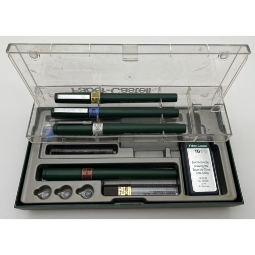 1138 - A Faber-Castell boxed TGT.S pen and ink set to include .25, .35, .50 and .70 pens. Pencil missing fr... 