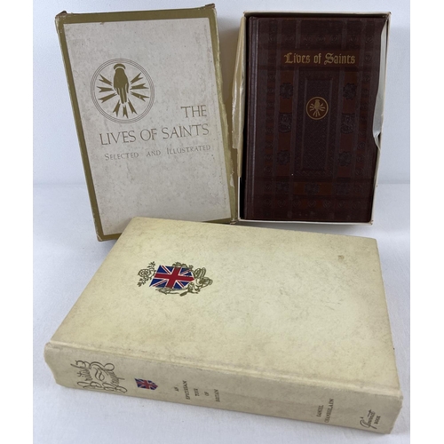 1194 - 2 vintage books. A boxed cloth bound Gutenberg edition of 