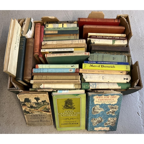 1196 - A box of vintage books relating to rural & country life and East Anglia.