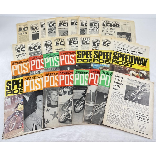 1236 - A collection of assorted vintage Speedway Post and Speedway Echo magazines. Dating from the 1960's a... 