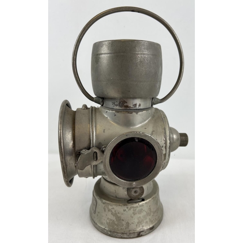 1210 - A early 20th century Joseph Lucas Ltd King of the Road No. 630 motor car lamp. With hinged front ope... 