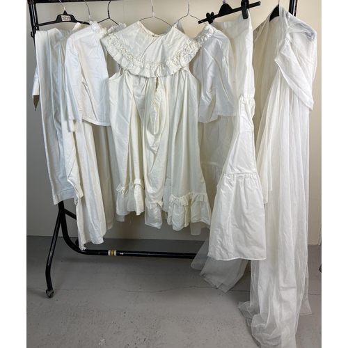 69 - 7 items of vintage theatrical nightwear & undergarments, to include cotton examples.