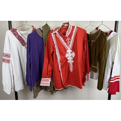 79 - 5 vintage theatre costume ethnic style tunics and jackets.