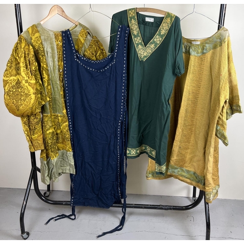 80 - 4 vintage theatre costume medieval style tunics.