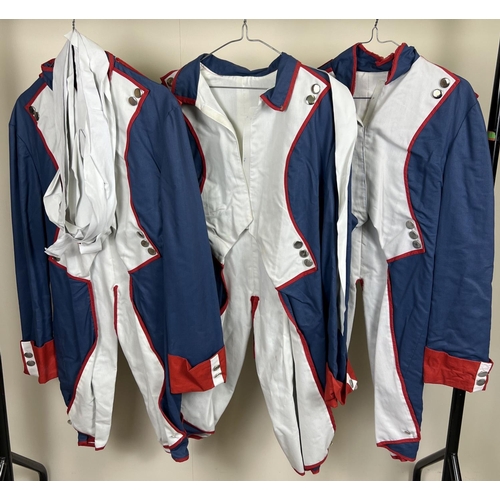 111 - 3 modern theatre costume French Revolution style military jackets.