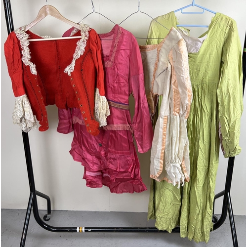 128 - 4 theatre costume period drama style items of clothing - 2 tops & 2 dresses.