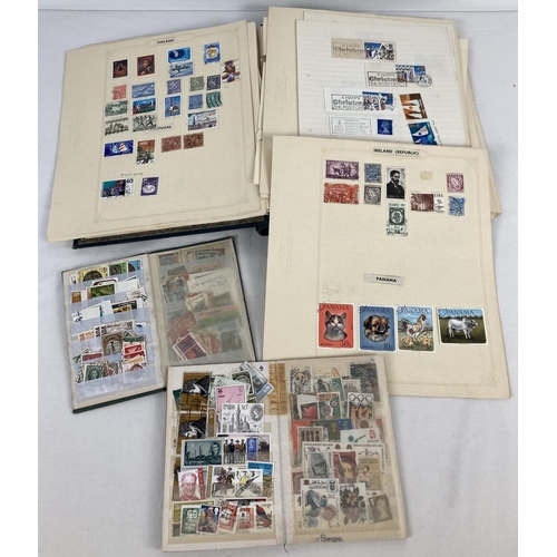 143 - 1 large and 2 small vintage stamp albums of assorted British & world stamps.