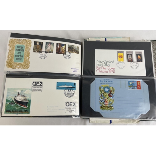 79 - A green album of 130+ vintage first day covers (some with extra panes) from Britain, Jersey and Cana... 