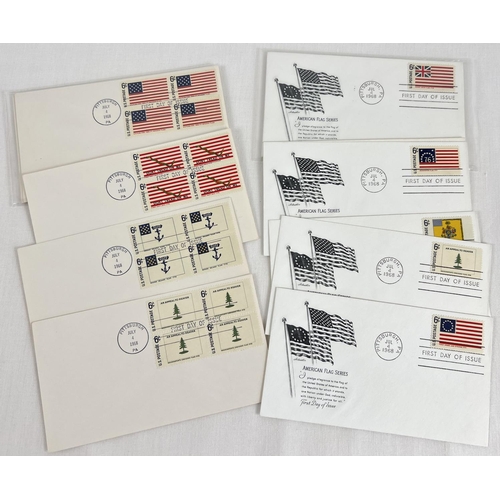 94 - 20 american first day covers for varying states, from the 1968 American Flag Series.