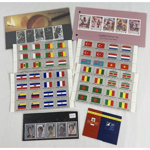 101 - A small collection of collectors stamps and first class stamps. To include a book of 20 first class ... 