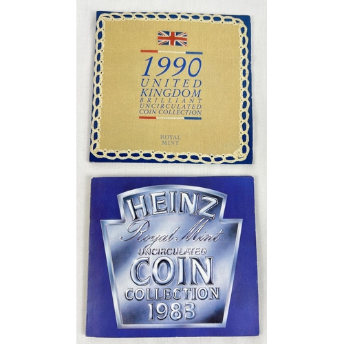 38 - 2 British uncirculated coin sets. A 1983 Heinz collection (blister pack unstuck to one side) and a 1... 