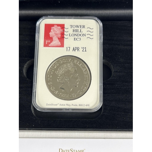 49 - A cased encapsulated Prince Philip In Memoriam Date Stamp £5 Issue coin. 17th April 2021. Complete w... 