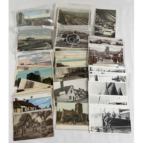 298 - Ex Dealers Stock - approx. 130 assorted Edwardian & vintage Norfolk & Suffolk postcards. To include ... 