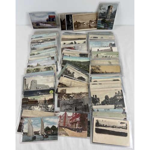 303 - Ex Dealers Stock - approx. 115 assorted Edwardian & vintage Norfolk postcards, all in plastic sleeve... 