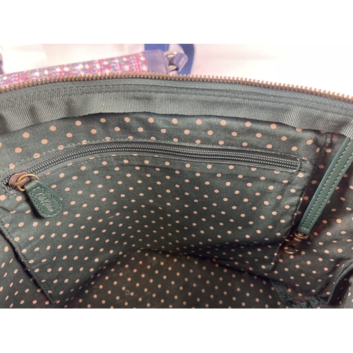 1324 - 3 designer handbags by Cath Kidston. A navy floral over the body bag with canvas strap, a floral des... 