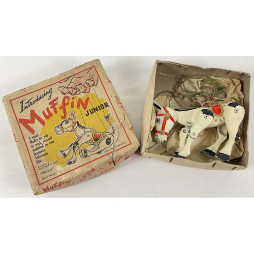 70 - A 1950's Moko diecast Muffin the Mule string puppet 