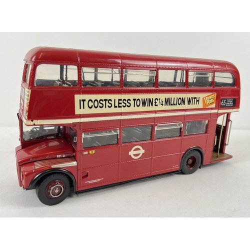 342 - A 1:24 scale Sunstar 2913 RM21 VLT21 Routemaster double decker bus by Sunstar. Vernons Pools and The...