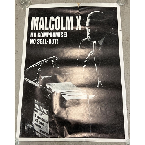 1269 - A vintage Malcolm X No Compromise,! No Sell-out! poster. Tear to top edge measures approx. 9cm. Post... 