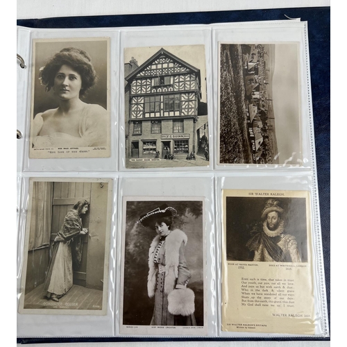 1267 - An album containing approx. 280 assorted vintage postcards. To include: British and overseas street ... 