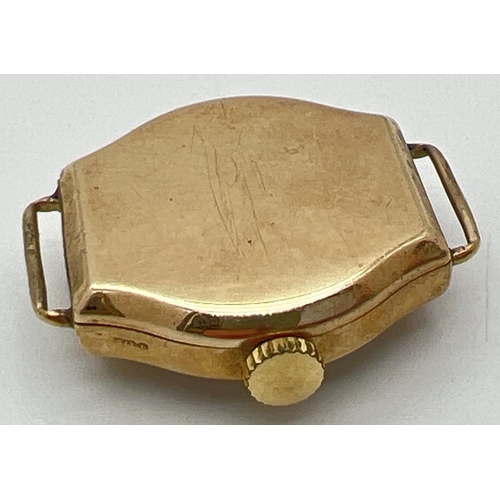 1151 - A 9ct gold ladies wristwatch by Vertex, with secondary dial. In working order. Full hallmarks to ins... 