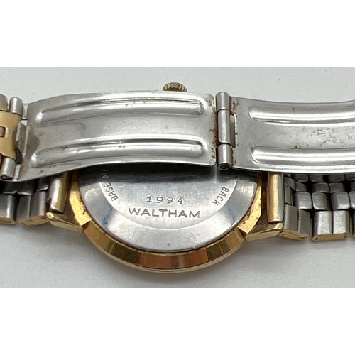 1159 - A mens vintage 1994 Incabloc 17 jewels Waltham wristwatch with replacement gold tone stainless steel... 