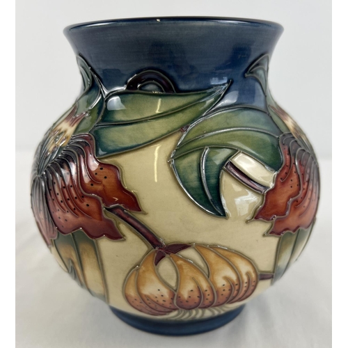 1220 - A Moorcroft Anna Lily design vase of bulbous form, stamped and signed to underside. Design by Nicola... 