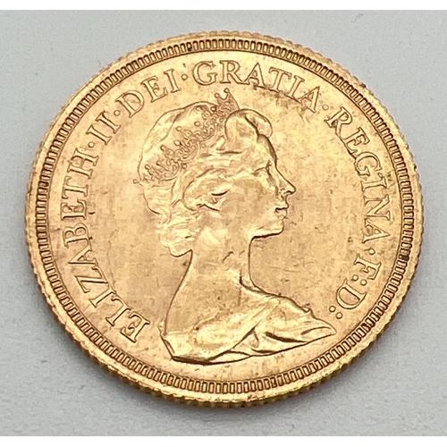 1181 - An Elizabeth II 1975 22ct gold full sovereign coin.