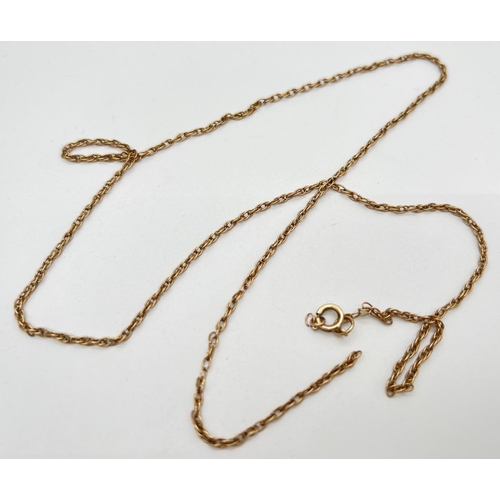 1084 - A 9ct scrap gold rope chain necklace with spring clasp. Gold marks to clasp. Total weight approx 6.3... 