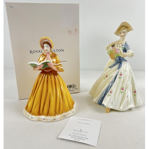 1268 - A Boxed Royal Doulton ceramic figurine together with an unboxed Royal Worcester figure. 