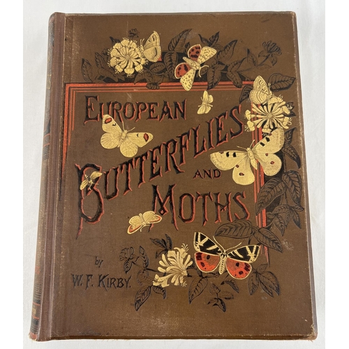 1300 - European Butterflies and Moths by W.F. Kirby with 61 coloured plates from Cassell, Peter, Galpin & C... 