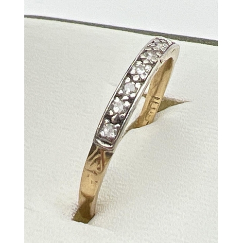 121 - A vintage 18ct gold and diamond eternity ring, stamped 18ct inside band. Ring size L½, total weight ... 