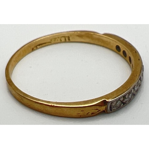 121 - A vintage 18ct gold and diamond eternity ring, stamped 18ct inside band. Ring size L½, total weight ... 