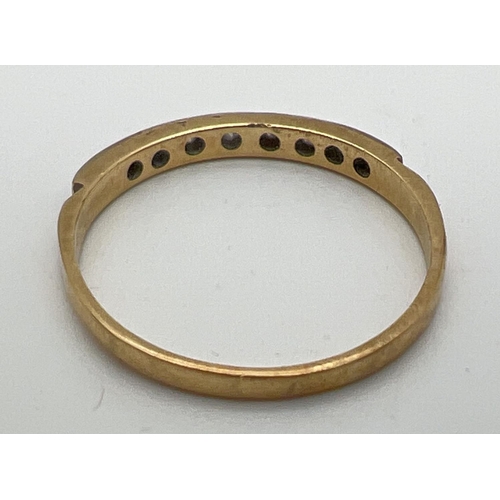 121 - A vintage 18ct gold and diamond eternity ring, stamped 18ct inside band. Ring size L½, total weight ... 