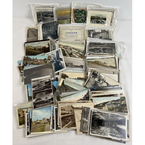 127 - Ex Dealers Stock - a box containing approx. 400 assorted Edwardian and vintage British postcards. Fr... 