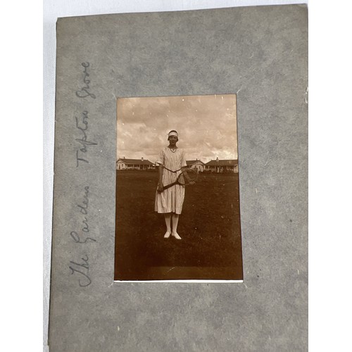 231 - A small 1920's photo album together with a collection of assorted vintage photo's, cabinet cards and... 