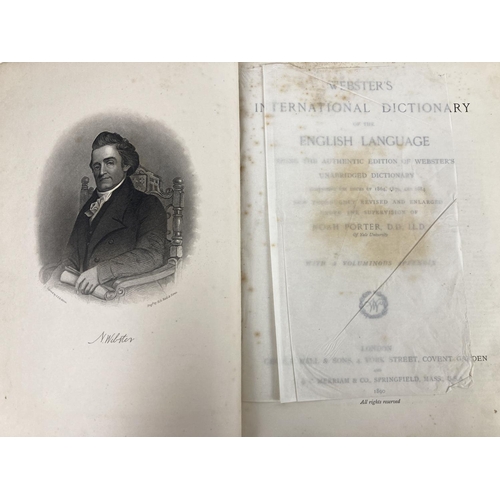 154 - 1890 leather bound Webster's International Dictionary of the English Language. Printed by William Cl... 