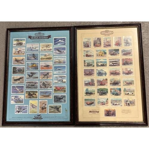 251 - 2 1990's sets of 30 Castella's cigar cards, framed & glazed. Britain's Motoring History - issued in ... 