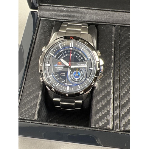 1123 - A limited edition boxed Red Bull Racing Casio Ediface 5303 ERA-200RB mens wristwatch with stainless ... 