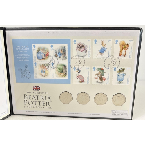 34 - A 2017 limited edition Beatrix Potter coin and stamp cover in original presentation folder by Westmi... 