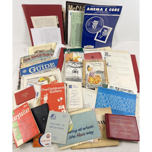 170 - A box of assorted vintage ephemera to include greetings cards, letters of correspondence, postcards,... 